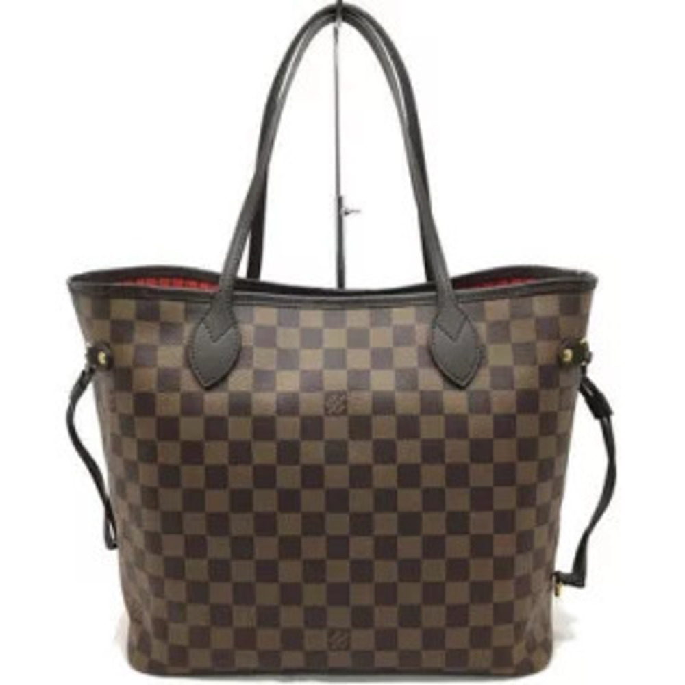 LOUIS VUITTON Neverfull Tote Bag Damier Ebene Brown Shoulder Clutch - Picture 2 of 9